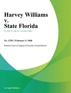 harvey williams v. state florida book cover image