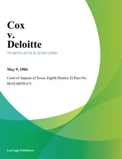 cox v. deloitte book cover image