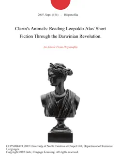 clarin's animals: reading leopoldo alas' short fiction through the darwinian revolution. imagen de la portada del libro