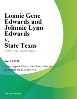 lonnie gene edwards and johnnie lynn edwards v. state texas book cover image