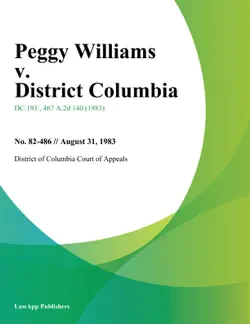 peggy williams v. district columbia imagen de la portada del libro