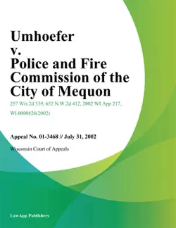 umhoefer v. police and fire commission of the city of mequon book cover image