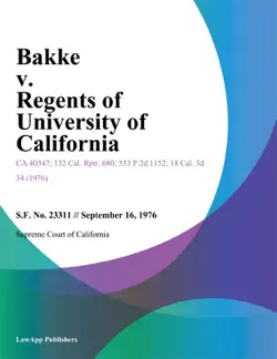 bakke v. regents of university of california book cover image