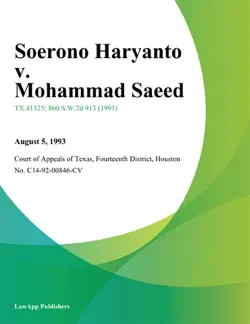 soerono haryanto v. mohammad saeed book cover image