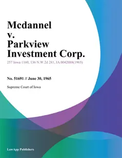 mcdannel v. parkview investment corp. book cover image