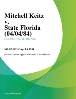mitchell keitz v. state florida book cover image
