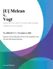 [U] Mclean v. Vogt sinopsis y comentarios