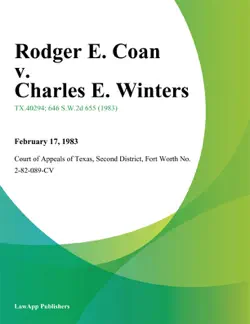 rodger e. coan v. charles e. winters imagen de la portada del libro