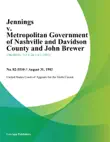 Jennings v. Metropolitan Government of Nashville And Davidson County And John Brewer synopsis, comments