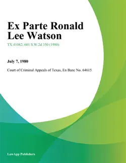 ex parte ronald lee watson. book cover image