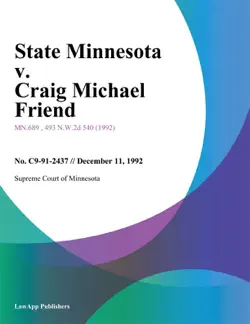 state minnesota v. craig michael friend book cover image