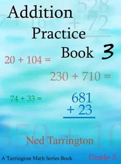 addition practice book 3, grade 3 book cover image
