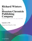 Richard Winters v. Houston Chronicle Publishing Company synopsis, comments
