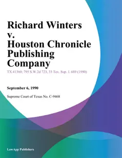 richard winters v. houston chronicle publishing company book cover image
