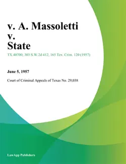 v. a. massoletti v. state book cover image