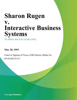 sharon rugen v. interactive business systems book cover image
