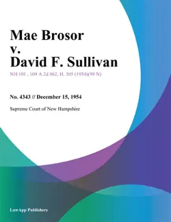 mae brosor v. david f. sullivan book cover image