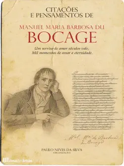 citações e pensamentos de manuel maria barbosa du bocage imagen de la portada del libro