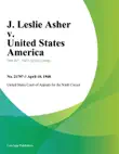 J. Leslie Asher v. United States America synopsis, comments