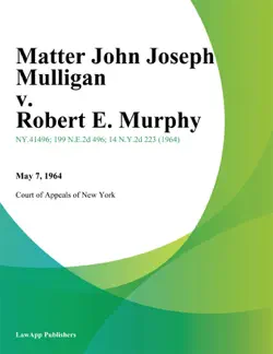 matter john joseph mulligan v. robert e. murphy imagen de la portada del libro