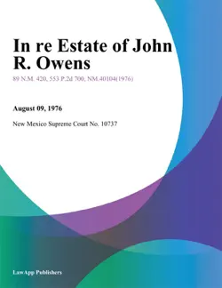 in re estate of john r. owens book cover image