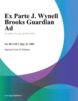 ex parte j. wynell brooks guardian ad book cover image