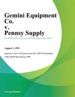 gemini equipment co. v. pennsy supply book cover image