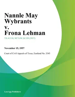 nannle may wybrants v. frona lehman book cover image
