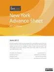 New York Advance Sheet June 2012 synopsis, comments
