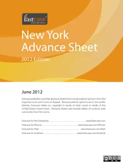 new york advance sheet june 2012 book cover image