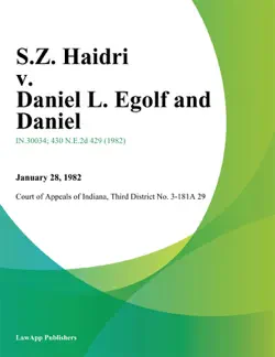 s.z. haidri v. daniel l. egolf and daniel imagen de la portada del libro