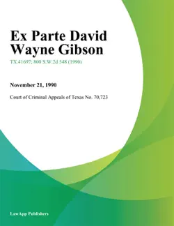 ex parte david wayne gibson book cover image