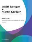 Judith Kreuger v. Martin Kreuger synopsis, comments