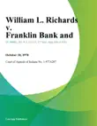 William L. Richards v. Franklin Bank And synopsis, comments
