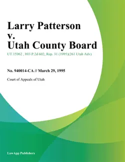 larry patterson v. utah county board book cover image