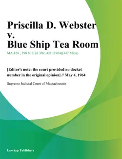 priscilla d. webster v. blue ship tea room book cover image