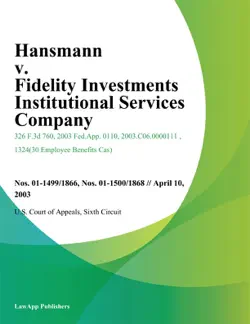 hansmann v. fidelity investments institutional services company book cover image