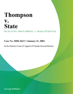 thompson v. state book cover image