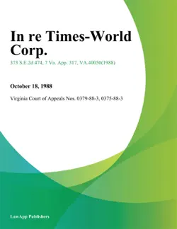 in re times-world corp. book cover image
