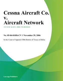 cessna aircraft co. v. aircraft network book cover image