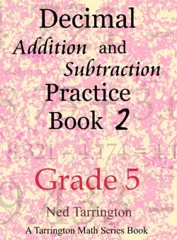decimal addition and subtraction practice book 2, grade 5 book cover image