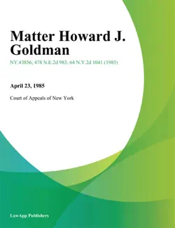 matter howard j. goldman book cover image