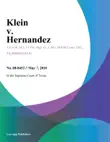 Klein v. Hernandez synopsis, comments