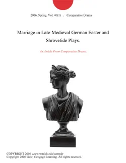 marriage in late-medieval german easter and shrovetide plays. book cover image