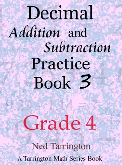 decimal addition and subtraction practice book 3, grade 4 book cover image