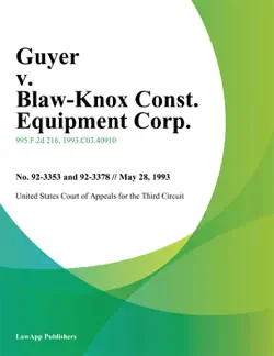 guyer v. blaw-knox const. equipment corp. imagen de la portada del libro