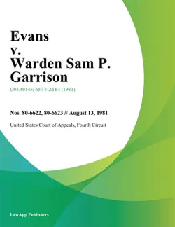 evans v. warden sam p. garrison book cover image