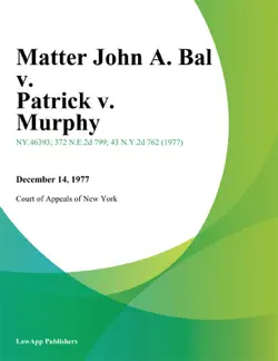 matter john a. bal v. patrick v. murphy book cover image