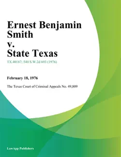 ernest benjamin smith v. state texas book cover image
