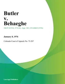 butler v. behaeghe imagen de la portada del libro